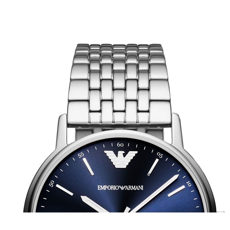 Emporio Armani Kappa Quartz Blue Dial Silver Steel Strap Watch For Men - AR80010 Buy Now By Emporio Armani