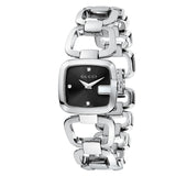 Gucci G Diamonds Black Dial Silver Steel Strap Watch For Women - YA125509 Buy Now By Gucci