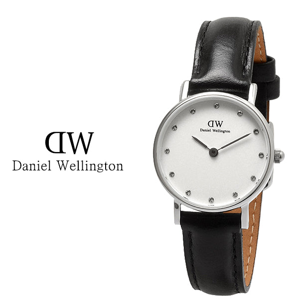 Daniel Wellington Classy Sheffield White Dial Black Leather Strap Watch For Women - DW00100068 Buy Now By Daniel Wellington