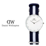 Daniel Wellington Classy Glasgow White Dial Two Tone Nylon Strap Watch For Women - DW00100082 Buy Now By Daniel Wellington