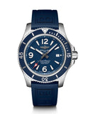 Breitling Superocean 44mm Automatic Blue Dial Blue Rubber Strap Watch for Men - A17367D81C1S2 Buy Now By Breitling