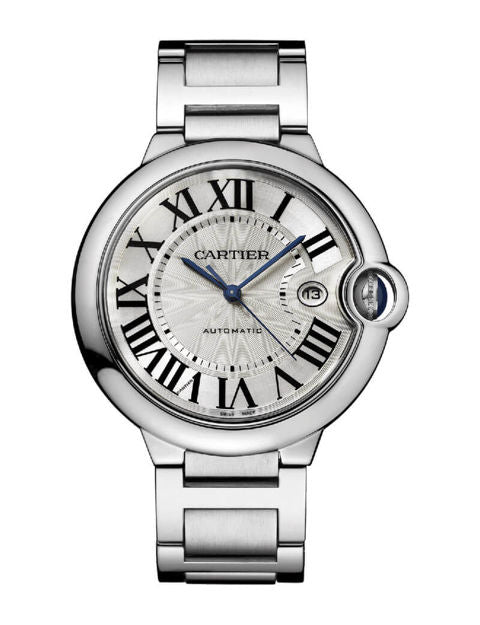 Cartier Ballon Bleu De Cartier Silver Dial Silver Steel Strap Watch for Men - WSBB0049 Buy Now By Cartier