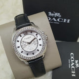 Coach Boyfriend Silver Dial Black Leather Strap Watch for Women - 14503152 Buy Now By Coach