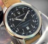 Maserati Successo Black Dial Beige Leather Strap Watch For Men - R8851121004 Buy Now By Maserati