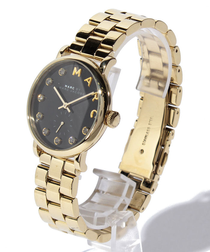 Marc Jacobs Baker Dexter Black Dial Gold Steel Strap Watch for Women - MBM3421 Buy Now By Marc Jacobs
