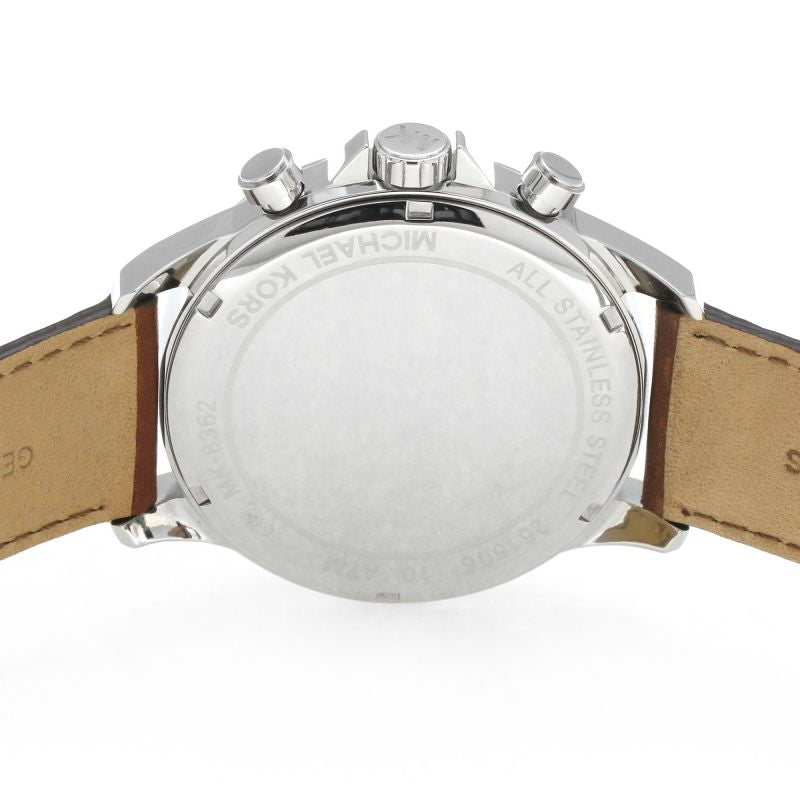 Michael Kors Gage Chronograph Blue Dial Brown Leather Strap Watch For Men - MK8362 Buy Now By Michael Kors