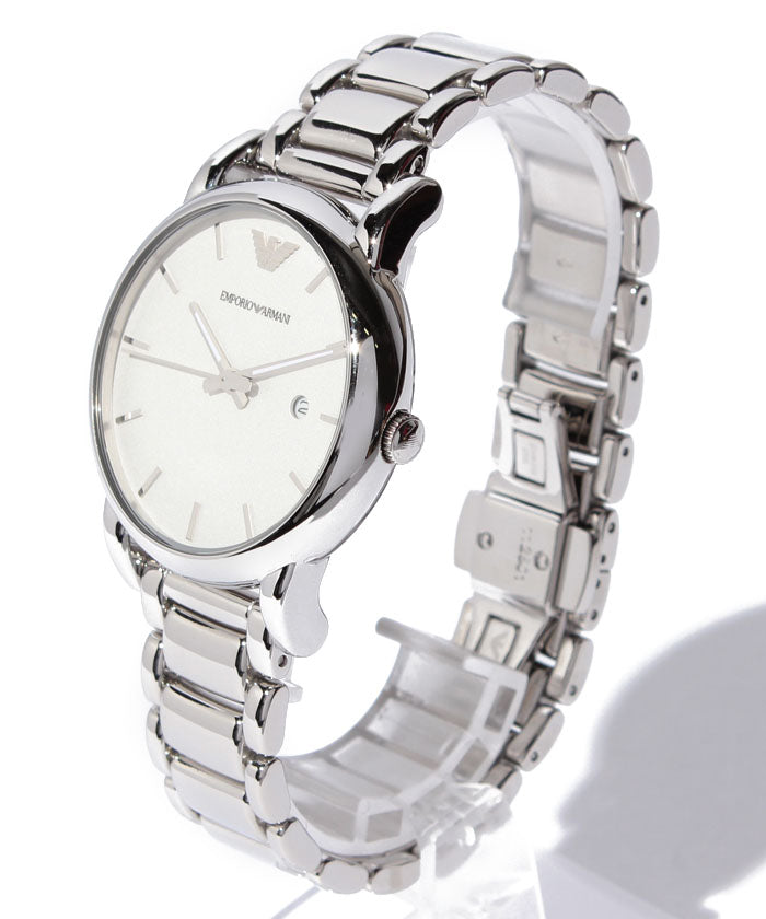 Emporio Armani Classic Luigi Quartz Silver Dial Silver Steel Strap Watch For Men - AR1854 Buy Now By Emporio Armani