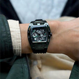 Guess Phoenix Analog Black Dial Black Silicone Strap Watch For Men- GW0499G7 Buy Now By Guess