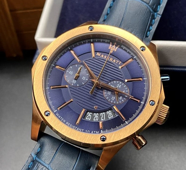 Maserati Circuito Blue Dial Blue Leather Strap Watch For Men - R8871627002 Buy Now By Maserati