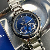 Maserati Traguardo Chronograph 45mm Blue Dial Stainless Steel Watch For Men - R8873612014 Buy Now By Maserati