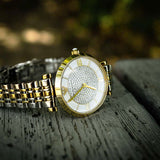 Emporio Armani Gianni T Bar Analog White Dial Two Tone Steel Strap Watch For Women - AR2076 Buy Now By Emporio Armani