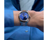 Guess Connoisseur Quartz Blue Dial Two Tone Steel Strap Watch For Men - GW0265G12 Buy Now By Guess