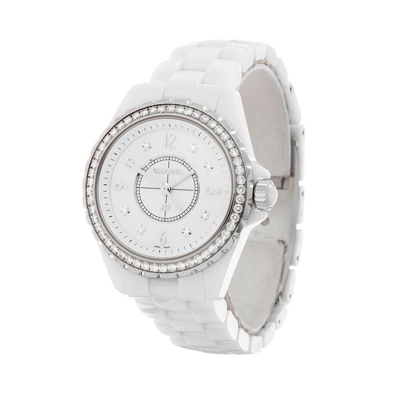 Chanel J12 Quartz Diamonds White Dial White Steel Strap Watch for Women - J12 H3110 Buy Now By Chanel