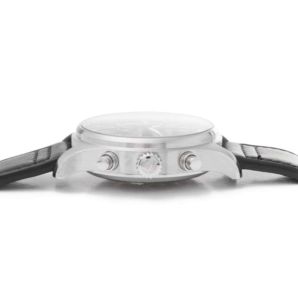 IWC Pilot's Watch Chronograph Black Dial Black Leather Strap Watch for Men - IW377709 Buy Now By IWC