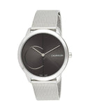Calvin Klein Minimal Black Dial Silver Mesh Bracelet Watch for Men - K3M21123 Buy Now By Calvin Klein