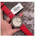 Michael Kors Parker Silver Dial Red Leather Strap Watch for Women - MK2278 Buy Now By Michael Kors