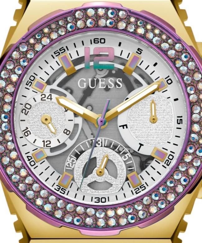 Guess Fusion Chronograph White Dial White Leather Strap Watch For Women - GW0553L2 Buy Now By Guess