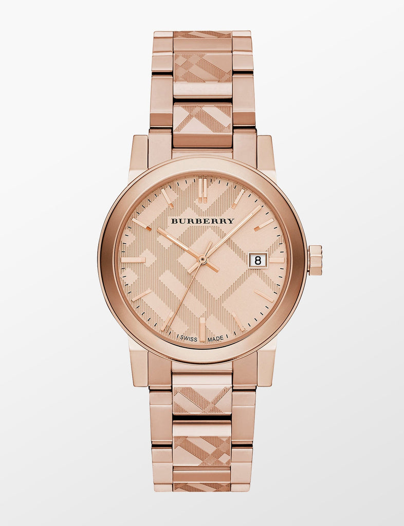 Burberry The City Rose Gold Dial Rose Gold Steel Strap Watch for Women - BU9039 Buy Now By Burberry