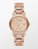 Burberry The City Rose Gold Dial Rose Gold Steel Strap Watch for Women - BU9039 Buy Now By Burberry