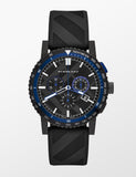 Burberry The City Chronograph Black Dial Black Rubber Strap Watch For Men - BU9806 Buy Now By Burberry