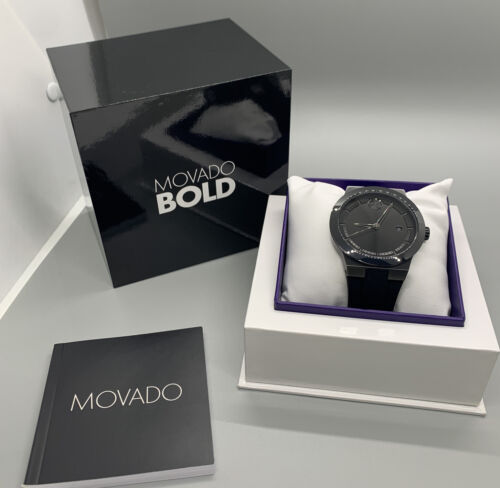 Movado Bold Fusion Black Dial Black Rubber Strap Watch for Men - 3600621 Buy Now By Movado