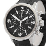 IWC Aquatimer Chronograph Black Dial Black Leather Strap Watch for Men - IW376803 Buy Now By IWC