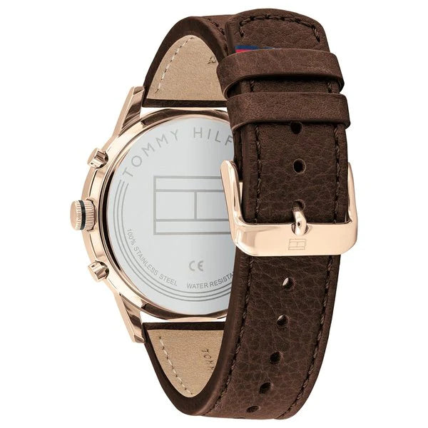 Tommy Hilfiger Multi Function Chronograph Black Dial Brown Leather Strap Watch for Men - 1791631 Buy Now By Tommy Hilfiger