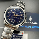 Maserati Successo 44mm Solar Blue Stainless Steel Watch For Men - R8873645004 Buy Now By Maserati