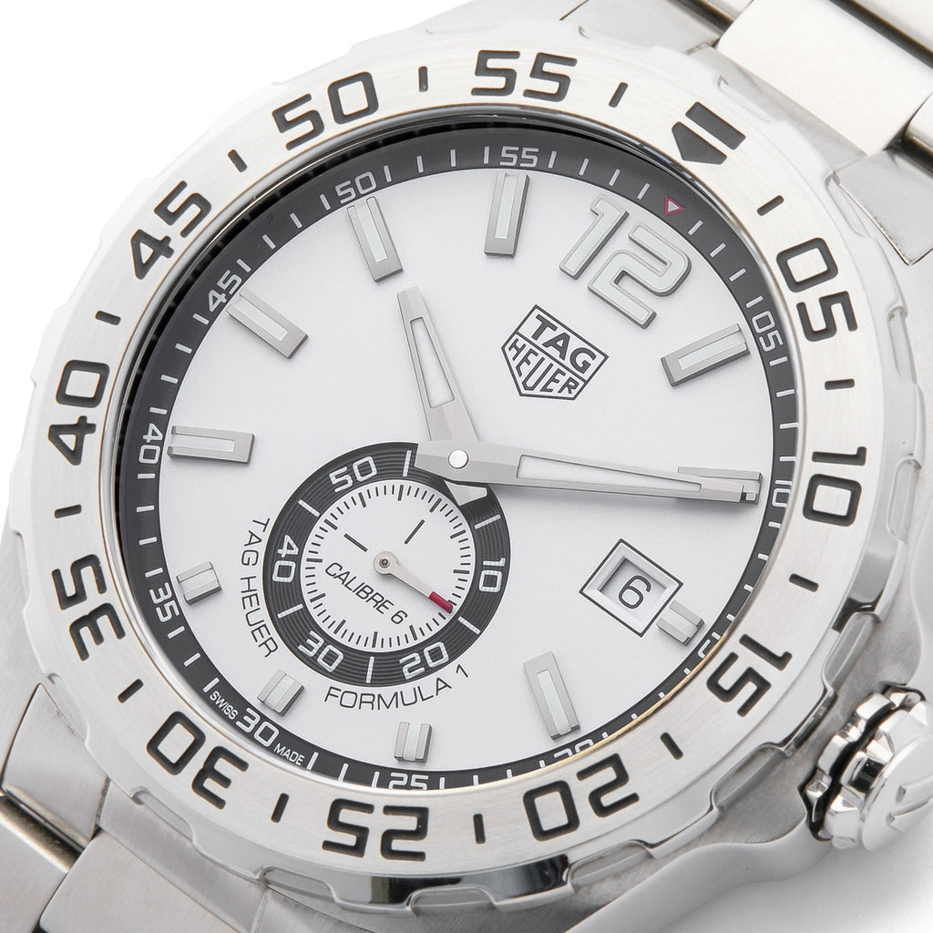 Tag Heuer Formula 1 Calibre 6 Automatic White Dial Silver Steel Strap Watch for Men - WAZ2013.BA0842 Buy Now By Tag Heuer