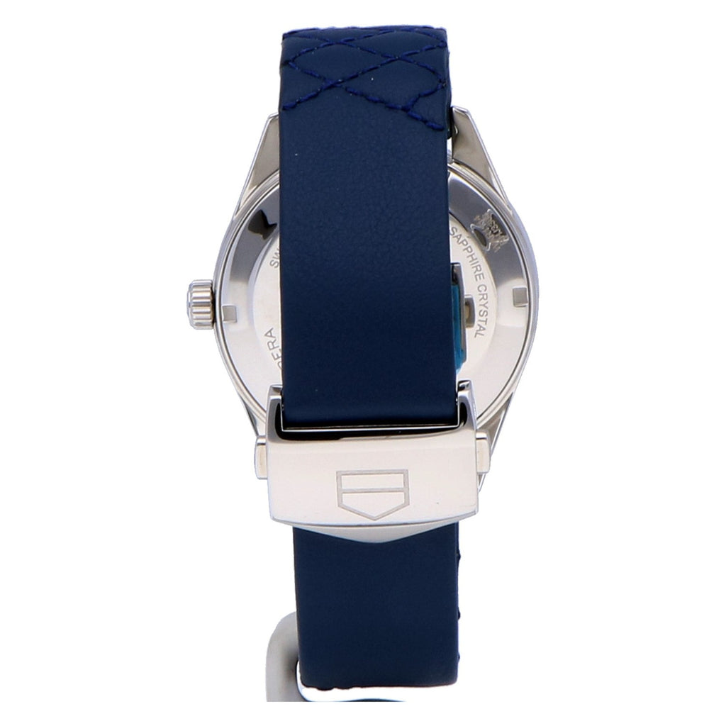 Tag Heuer Carrera Quartz Diamonds Blue Dial Blue Leather Strap Watch for Women - WAR1114.FC6391 Buy Now By Tag Heuer