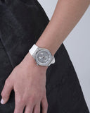 Guess Princess Crystals Silver Dial White Silicone Strap Watch For Women - GW0439L1 Buy Now By Guess