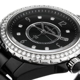Chanel J12 Diamonds Ceramic Black Dial Black Steel Strap Watch for Women - J12 H3108 Buy Now By Chanel
