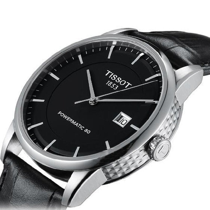 Tissot T Classic Luxury Black Dial Black Leather Strap Watch For Men - T086.407.16.051.00 Buy Now By Tissot