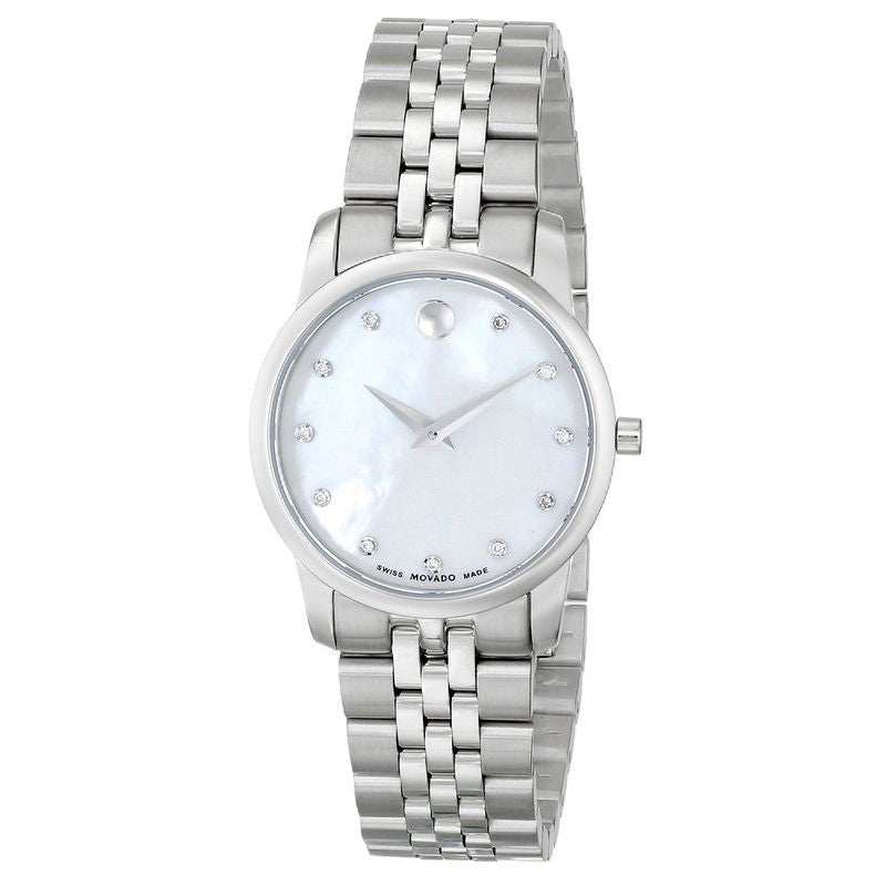 Movado Museum Classic Mother of Pearl Dial Silver Steel Strap Watch For Women - 0606612 Buy Now By Movado