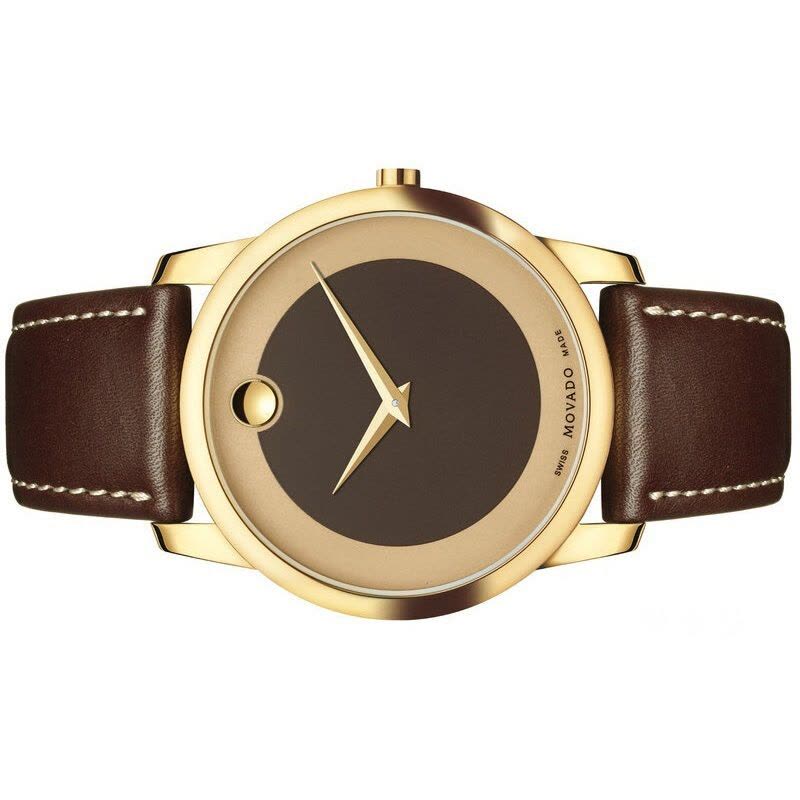 Movado Museum Classic Brown Dial Brown Leather Strap Watch For Men - 0606880 Buy Now By Movado