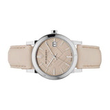 Burberry The City Silver Dial Beige Leather Strap Unisex Watch - BU9010 Buy Now By Burberry