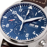 IWC Pilot’s Watch Chronograph Edition “Le Petit Prince” Blue Dial Brown Leather Strap Watch for Men - IW377714 Buy Now By IWC