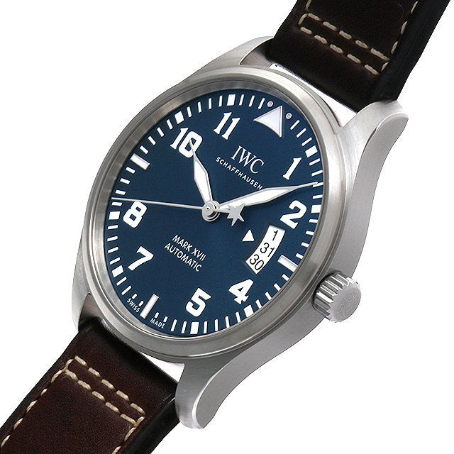 IWC Pilots Watch Mark XVII Edition Le Petit Prince Blue Dial Brown Leather Strap Watch for Men - IW326506 Buy Now By IWC