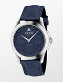 Gucci G Timeless Quartz Blue Dial Blue Leather Strap Watch For Men - YA1264032 Buy Now By Gucci