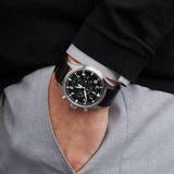 IWC Pilot's Watch Chronograph Black Dial Black Leather Strap Watch for Men - IW377709 Buy Now By IWC