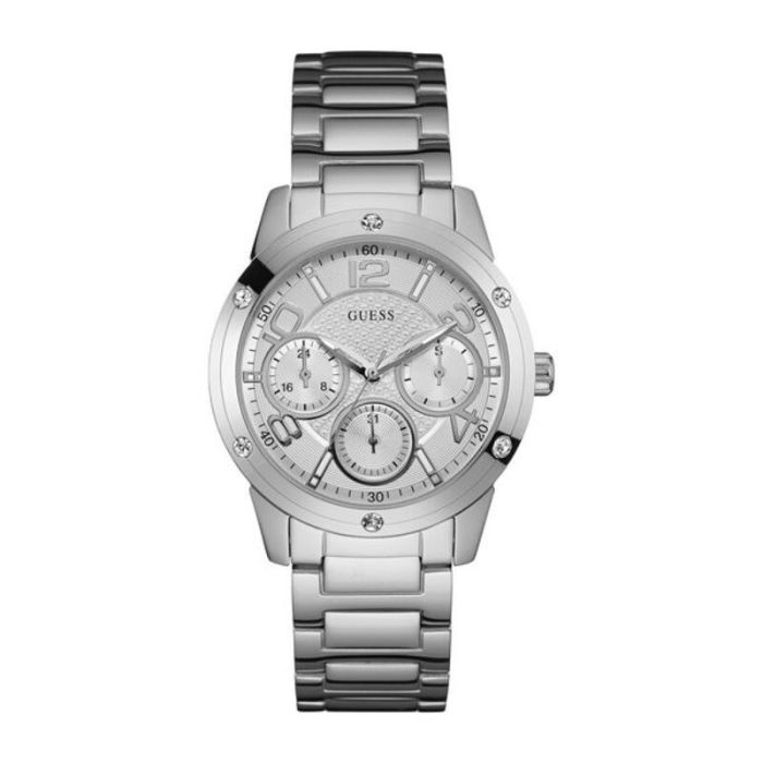 Guess Confetti Silver Dial Silver Steel Strap Watch for Women - W0778L1 Buy Now By Guess