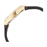 Guess Cosmo Diamonds Gold Dial Black Rubber Strap Watch for Women - GW0034L1 Buy Now By Guess