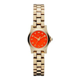 Marc Jacobs Henry Dinky Red Dial Gold Steel Strap Watch for Women - MBM3202 Buy Now By Marc Jacobs