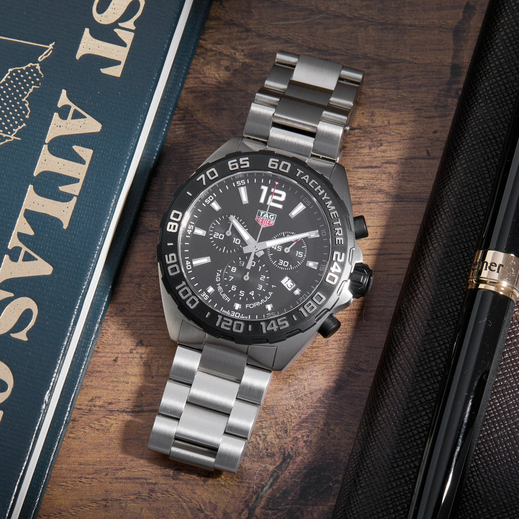 Tag Heuer Formula 1 Chronograph Black Dial Silver Steel Strap Watch for Men - CAZ1010.BA0842 Buy Now By Tag Heuer