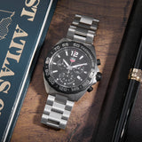 Tag Heuer Formula 1 Chronograph Black Dial Silver Steel Strap Watch for Men - CAZ1010.BA0842 Buy Now By Tag Heuer