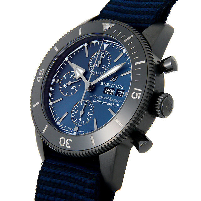 Breitling Superocean Heritage Chronograph 44 Outerknown Blue Dial Blue NATO Strap Watch for Men - M133132A1C1W1 Buy Now By Breitling