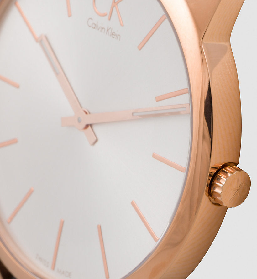 Calvin Klein City White Dial Brown Leather Strap Watch for Men - K2G21629 Buy Now By Calvin Klein