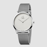 Calvin Klein Minimal White Dial Silver Mesh Bracelet Watch for Men - K3M2112Y Buy Now By Calvin Klein