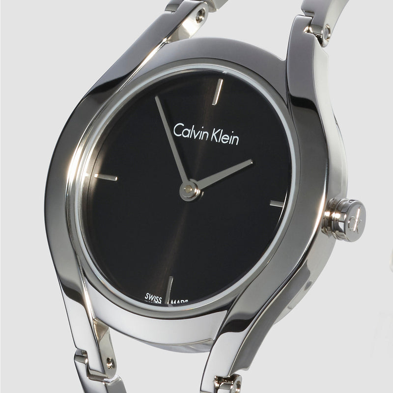 Calvin Klein Class Black Dial Silver Steel Strap Watch for Women - K6R23121 Buy Now By Calvin Klein