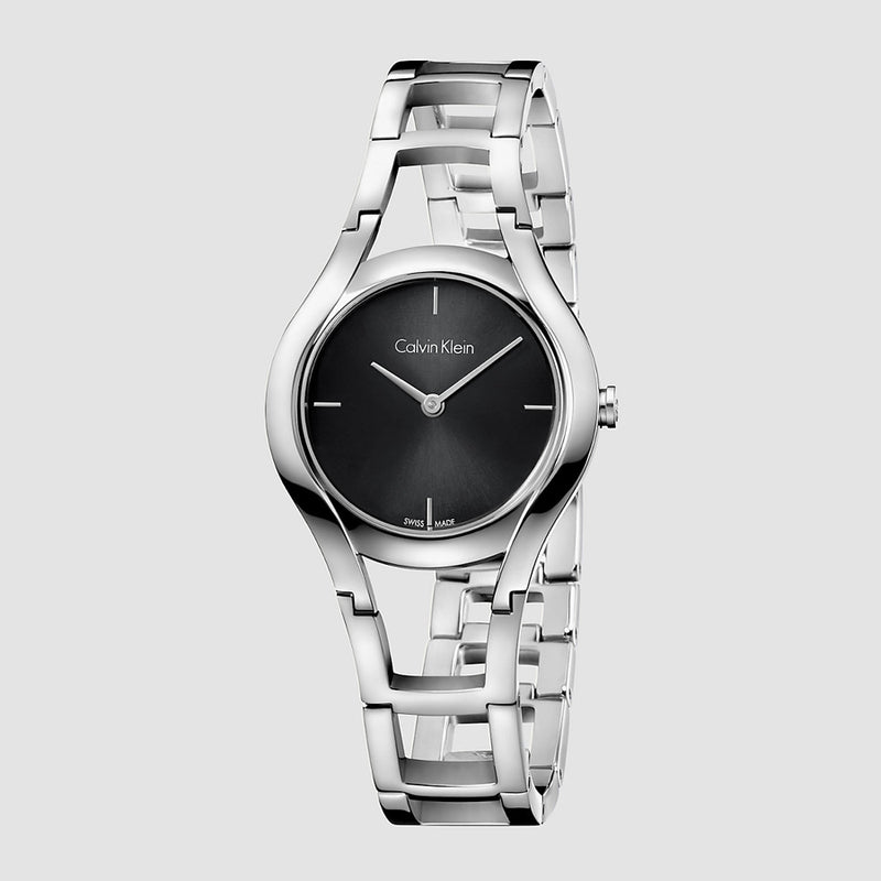 Calvin Klein Class Black Dial Silver Steel Strap Watch for Women - K6R23121 Buy Now By Calvin Klein